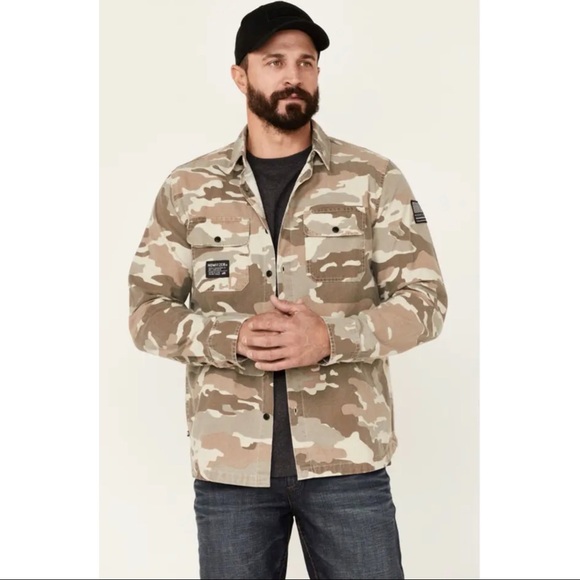 Howitzer Style Men's Button Down Flannel Armory CAMO Print Military Grunt - Picture 3 of 11